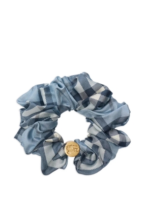 Burberry Check silk scrunchie - Blue