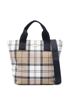 Barbour Maisy tartan tote bag - White