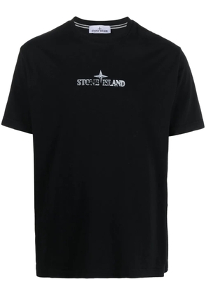 Stone Island logo-print cotton T-shirt - Black