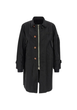 sacai layered coat - Black