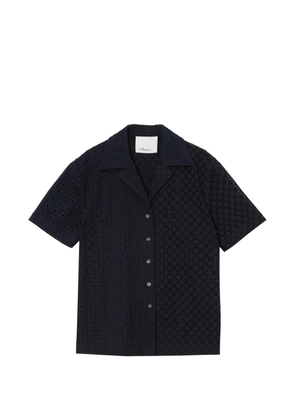 3.1 Phillip Lim openwork short-sleeved shirt - Blue