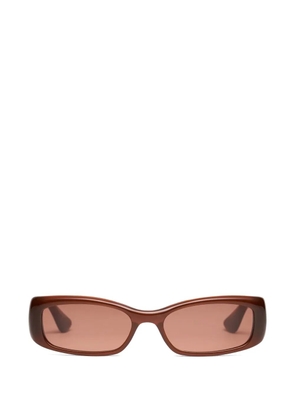 Port Tanger Leila rectangle-frame sunglasses - Brown
