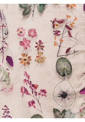 Avant Toi floral-print scarf - Neutrals