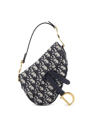 Christian Dior Pre-Owned Saddle Handbag Oblique Canvas Mini shoulder bag - Blue