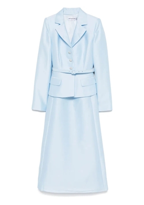 Self-Portrait taffeta midi dress - Blue