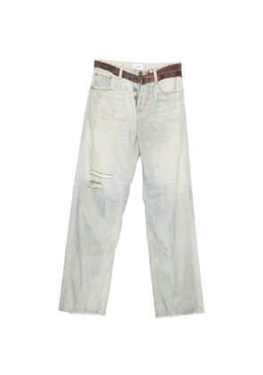 Haikure Bonnie printed-belt trousers - Blue