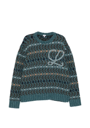 LOEWE logo patterned jumper - Blue