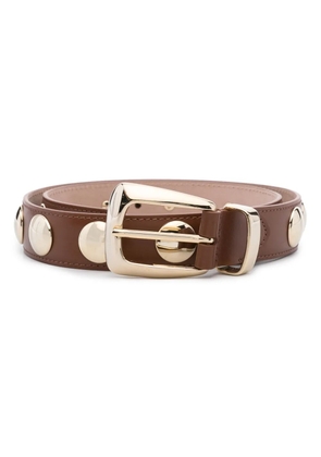KHAITE Benny stud-embellished belt - Brown