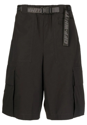 Off-White Industrial-belt track shorts - Black