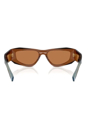 Prada Eyewear geometric-frame sunglasses - Brown