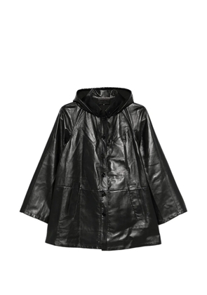 Prada hooded button fastening jacket - Black