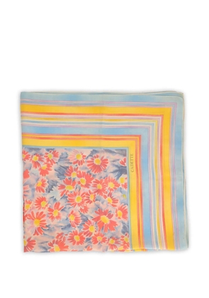 Cadette flower-patterned scarf - Blue