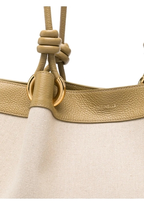 Coccinelle medium Finn knotted-strap shoulder bag - Neutrals