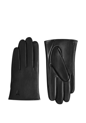 Manière De Voir Azel faux-leather black short gloves