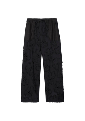 3.1 Phillip Lim floral appliqué trousers - Black