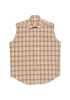 Acne Studios plaid sleeveless shirt - Neutrals