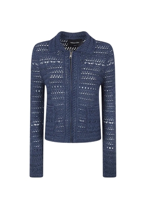Fabiana Filippi zip-up cardigan - Blue