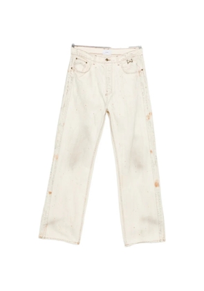RHUDE distressed straight jeans - Neutrals