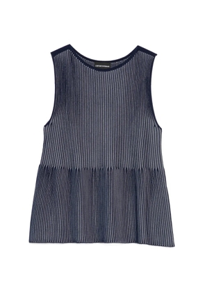 Emporio Armani pleated sleeveless top - Blue