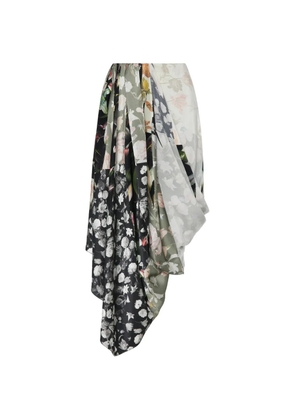 Maison Margiela floral draped skirt - Black