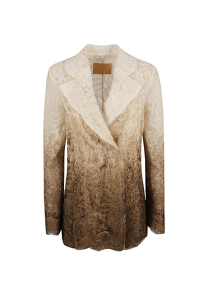 Ermanno Scervino lace e all-over blazer - Neutrals