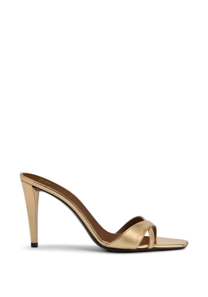Giuseppe Zanotti Intriigo square toe heeled sandals - Gold