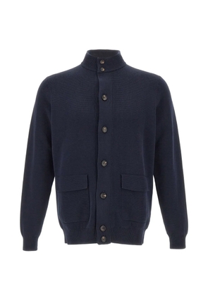 Filippo De Laurentiis button flap-pocket cardigan - Blue