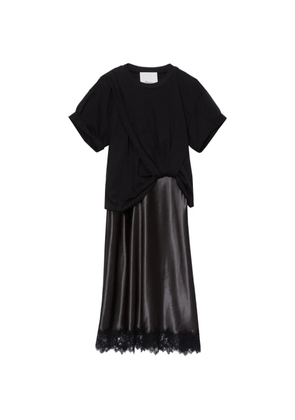 3.1 Phillip Lim knot lace trim midi dress - Black