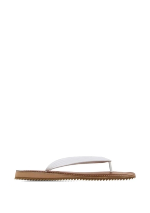 Miu Miu white flip-flops