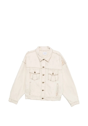 RHUDE distressed denim jacket - Neutrals