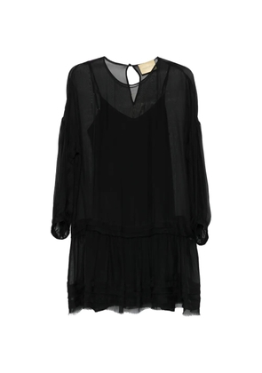 Momoni Agave ruffled mini dress - Black