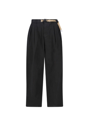White Sand belt pleated trousers - Black