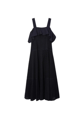 3.1 Phillip Lim ruffled broderie midi dress - Blue