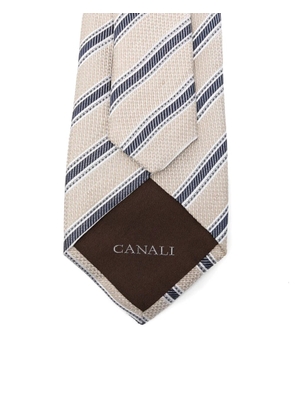 Canali striped tie - Neutrals