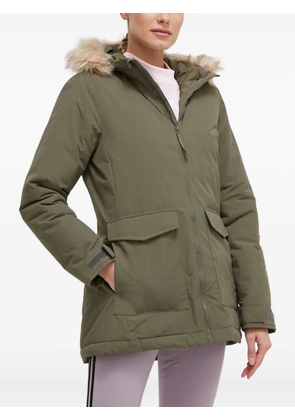 adidas faux-fur trimmed-hood jacket - Green