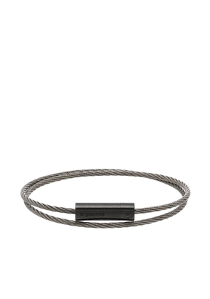 Le Gramme 7g brushed double cable bracelet - Black