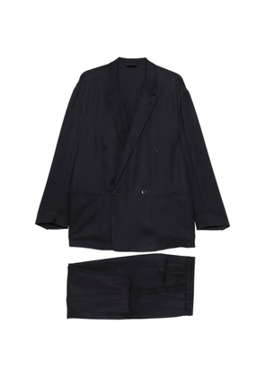 Giorgio Armani chevron-pattern suit - Blue