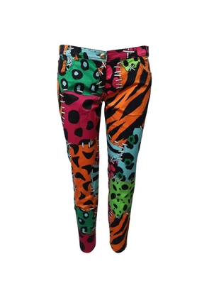 Moschino Pre-Owned Illustrated Patchwork-print trousers - Pink