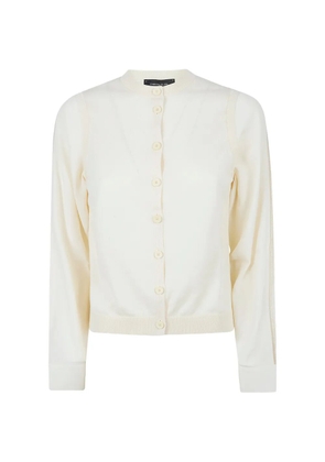 Fabiana Filippi crew-neck tulle cardigan - Neutrals