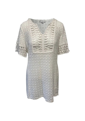 Miguelina lace mini dress - Neutrals