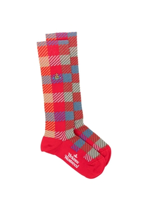 Vivienne Westwood embroidered check socks