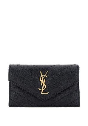 Saint Laurent Cassandre compact wallet - Black