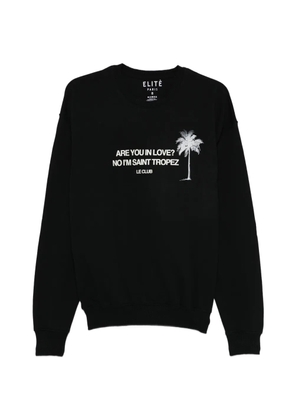 Elite palm print sweatshirt - Black
