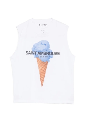 Elite ice cream-print tank top - White