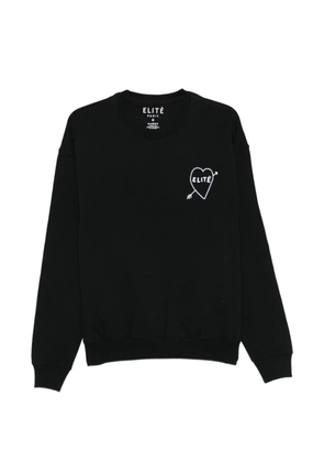 Elite heart-motif sweatshirt - Black