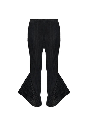 Pleats Please Issey Miyake pleated flared trousers - Black