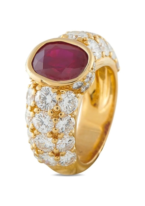 LB Exclusive diamond and ruby cocktail ring - Gold