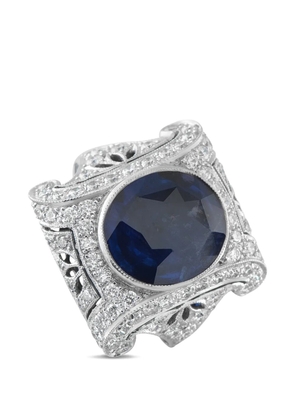 LB Exclusive diamond and sapphire ring - Silver
