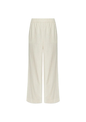 Gestuz pinstripe elasticated trousers - Neutrals