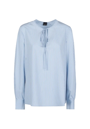PINKO striped tie-fastening blouse - Blue